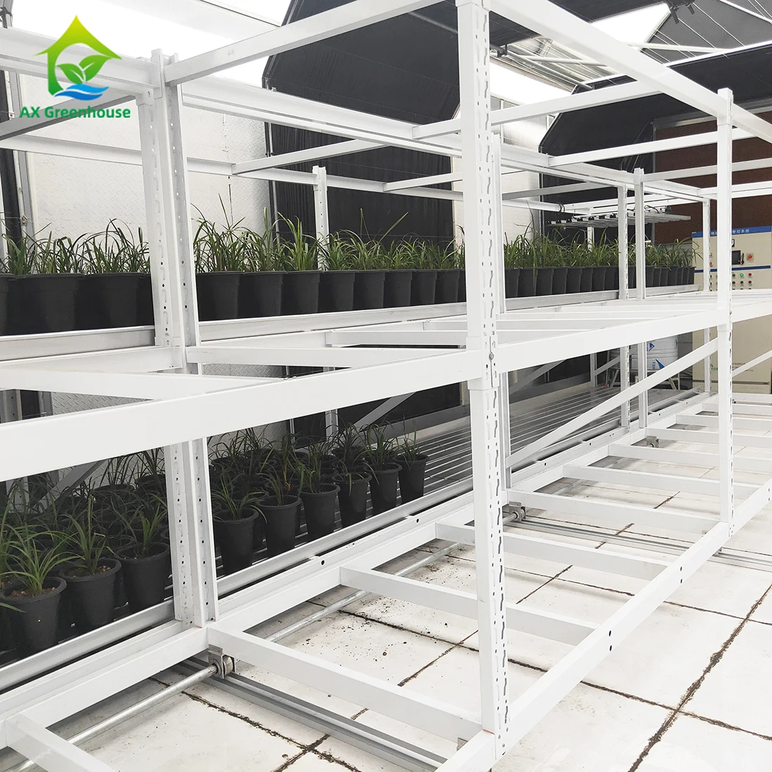 Nursery Movable Seeding Indoor Ebb Flow Double Tier Vertical Grow Rack for Hemp Growing and Vegetable Seeding