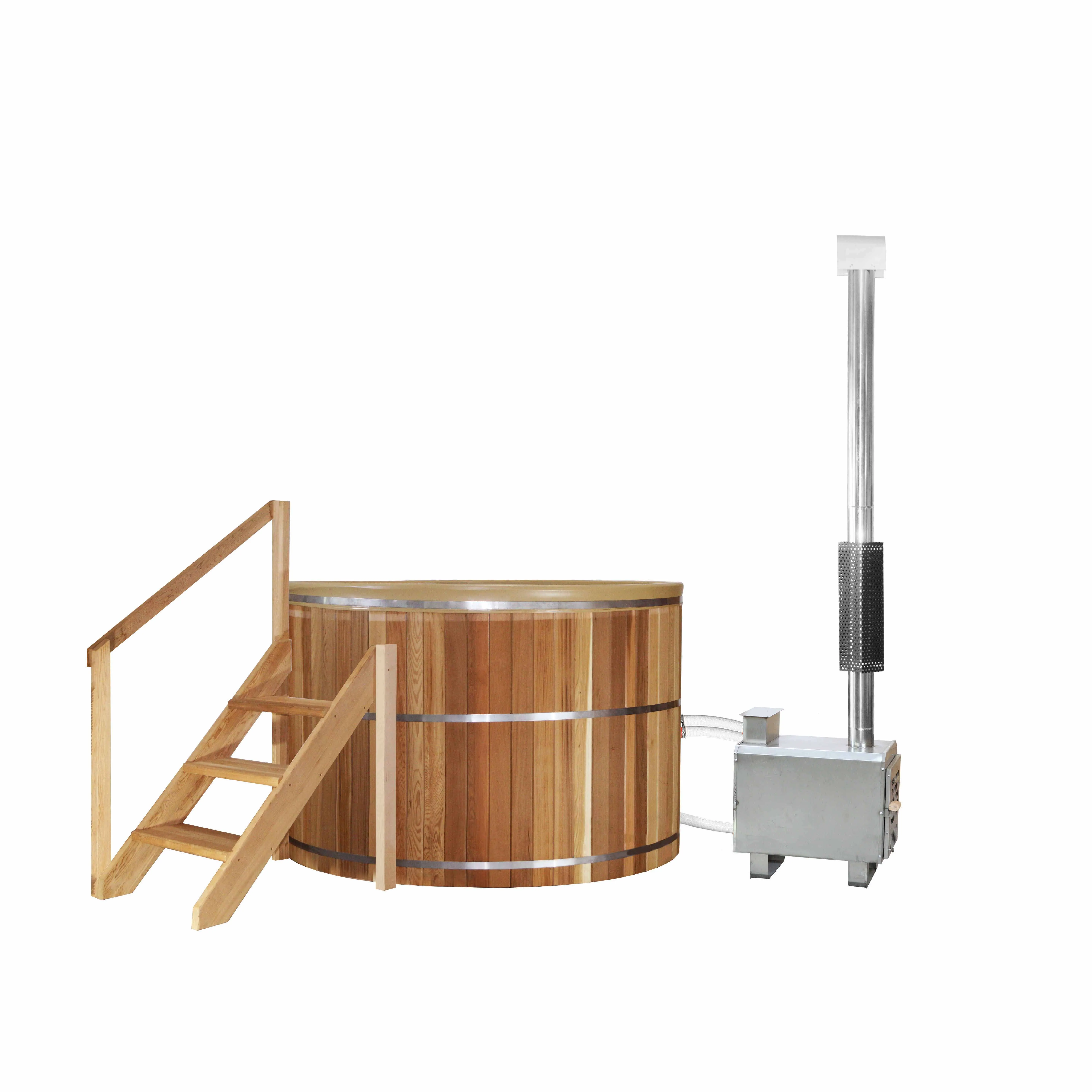 New design DIY Garden outdoor wood fired hot tub spa