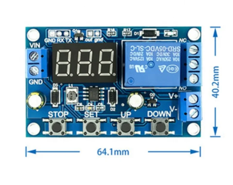 Battery charge discharge protection relay module 6-60V Battery undervoltage overvoltage relay protection switch timer XY-DJ
