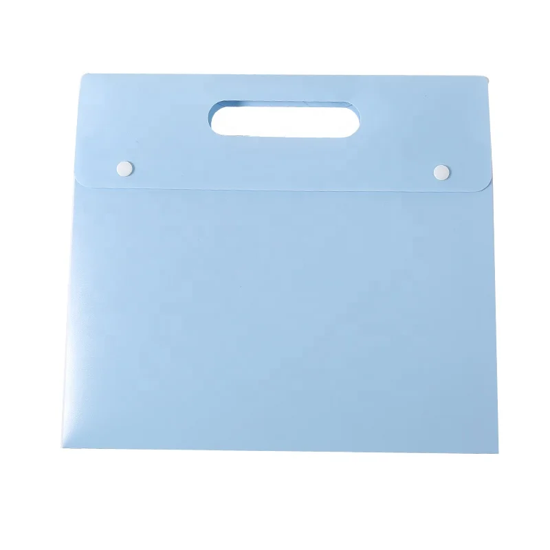 A2 A3 A4 Size Waterproof Document File Clear PP Plastic TWo Snap Button Envelope Document Bag school bag