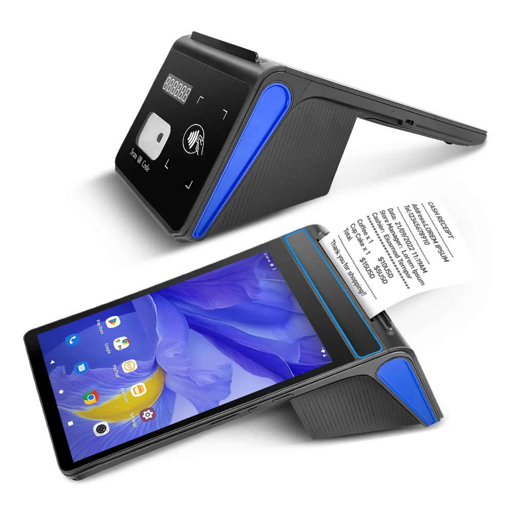 FYJ-F1-88 8 Inch Android 12 NFC Pos Terminal Bus Card QR Reader Ticket Pos Machine with 80mm Thermal Printer