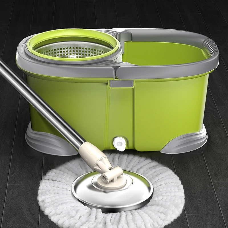 Wholesale High Quality Household Mop Wooden Cleaning Floor Mop Free Hand Wash Rotary Mop