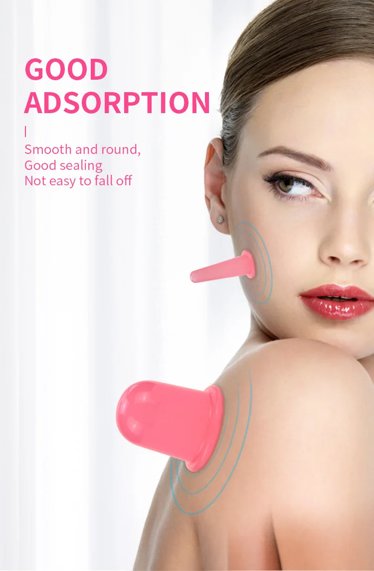 Droshipping Factory Body Massage 4 pcs size Vacuum Suction Facial Cupping Cups for Face