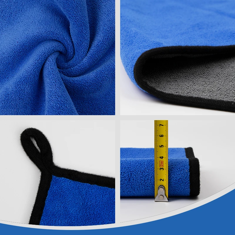 Custom Factory Absorbent Coral Fleece Microfiber Cleaning Cloth Microfiber Quick-Dry Car Towels Car Wash Polishing Towel