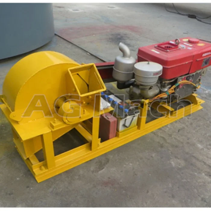 Diesel 22HP Biomass Wood Crusher Wood Gringer Machine