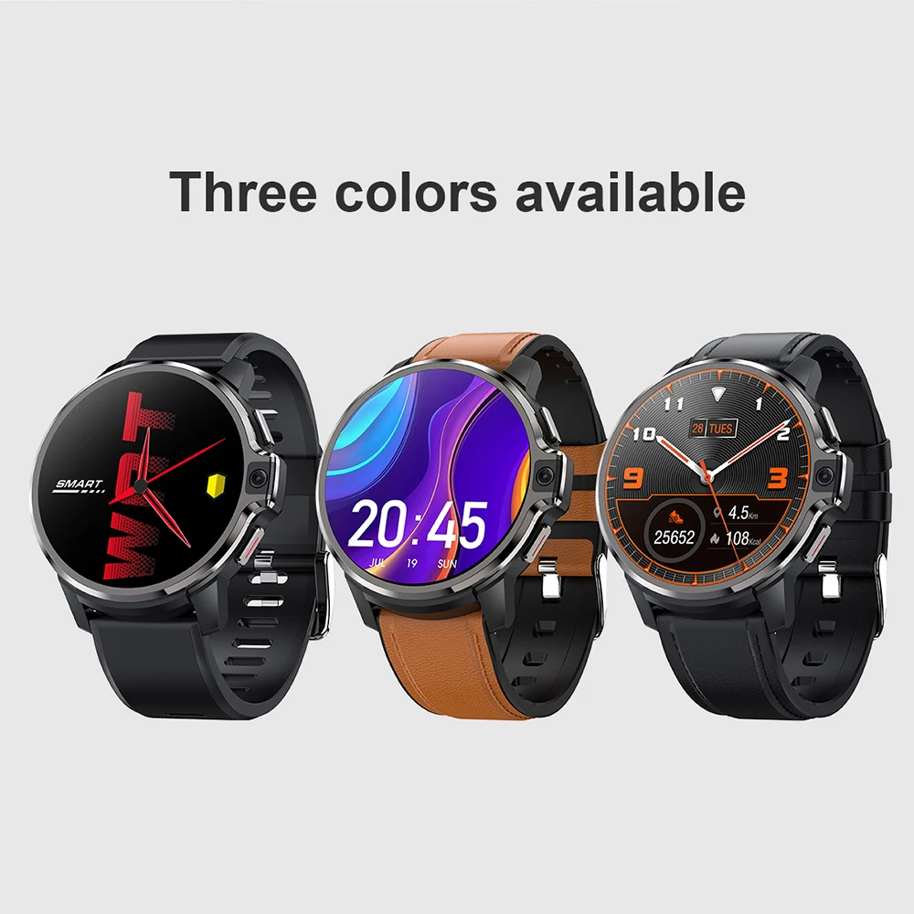 2022 New 1.6 Inch Android 9.1 Dual Touch Screen Support Sim Card Blood Oxy 4G Network Smart Watch DM30 with 4g high quality