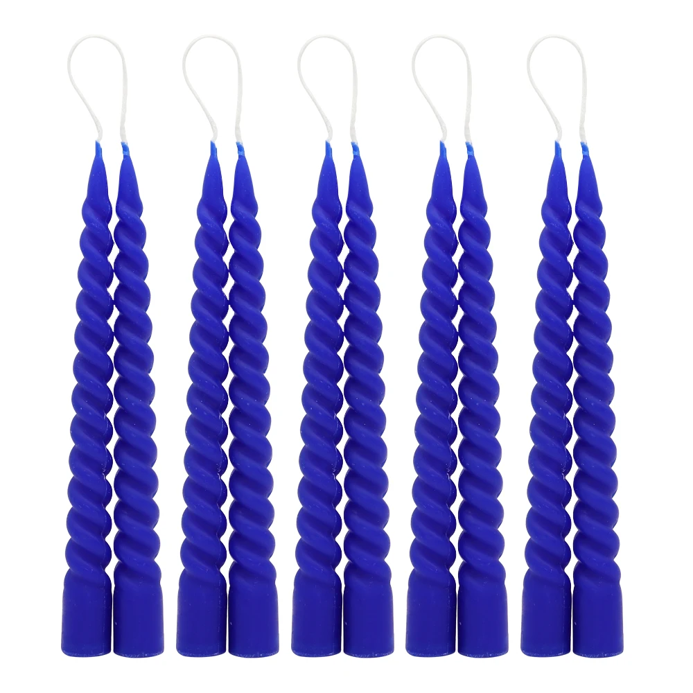 Supermarket hot sell  spiral conjoined candle colorful hand make factory cheap price