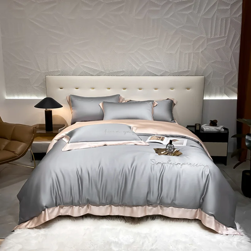 2022 Newest 100% Tencel Fiber Lyocell Luxury Bedding set Duvet Cover Set