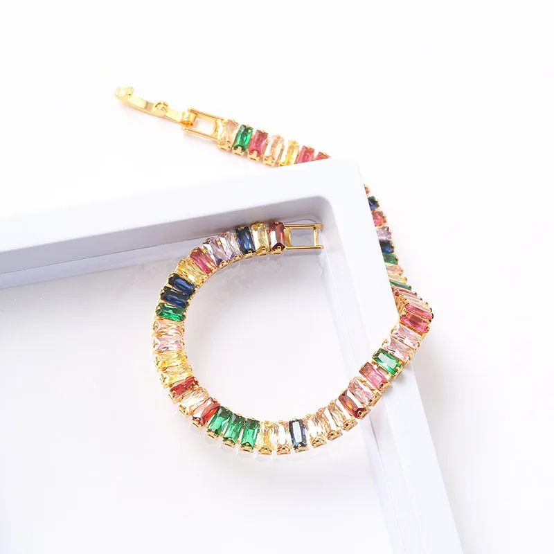 High Quality Bracelet Diamonds Women Brass Zircon Bracelet AAA Copper Jewelry