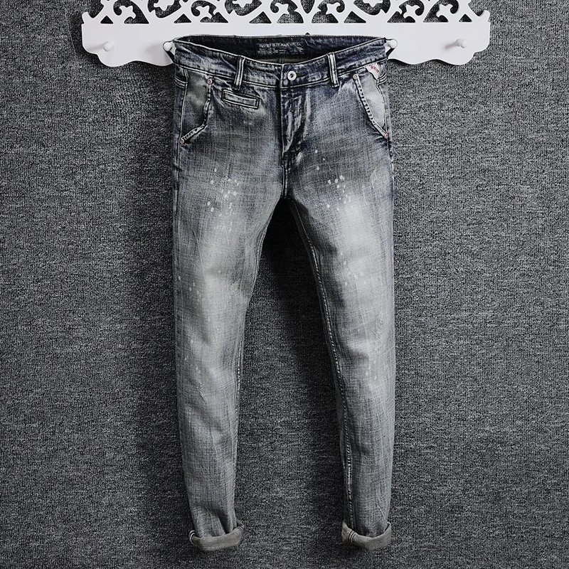 Женская одежда, поставщик, Модные Винтажные стильные джинсовые брюки для мальчиков
