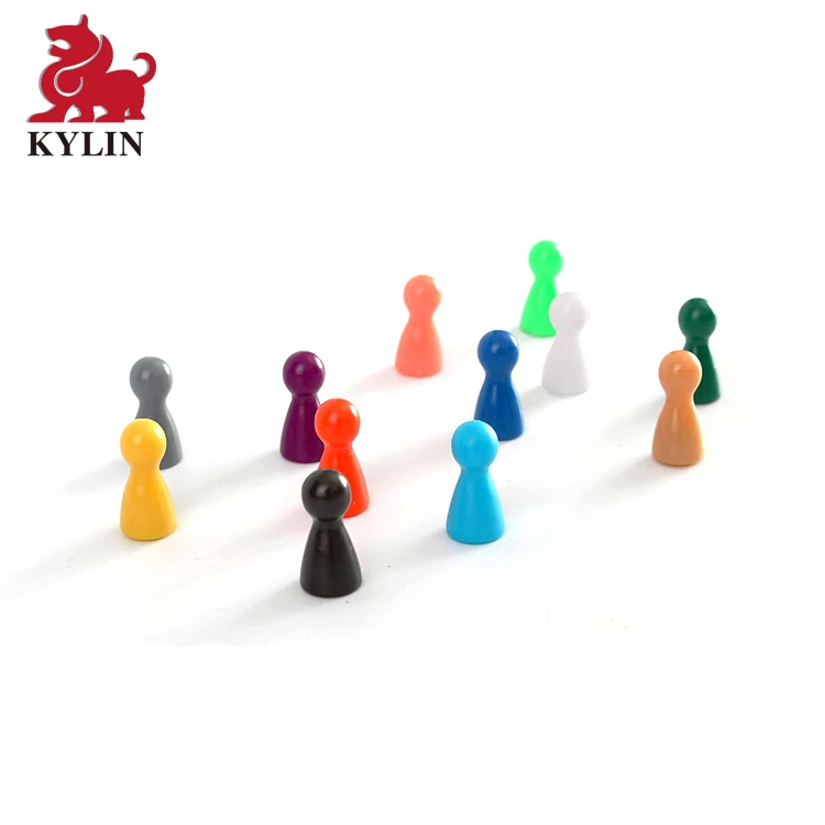 
Custom Colorful Wooden Board Game Pieces and Plastic Pawns 