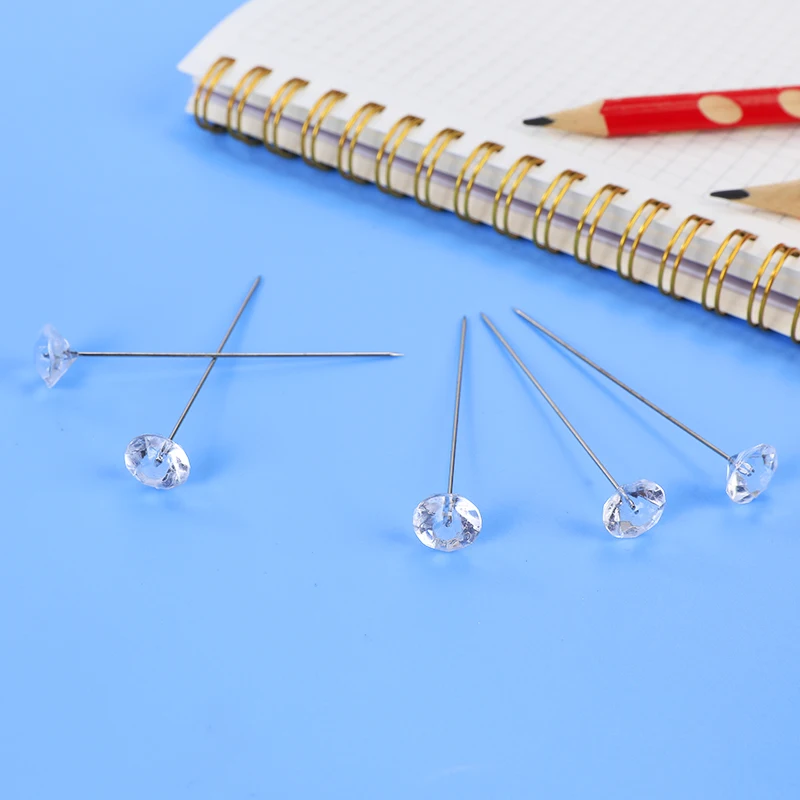 China manufacture High Quality Transparent Crystal Head Pins diamond pin Safety Pins