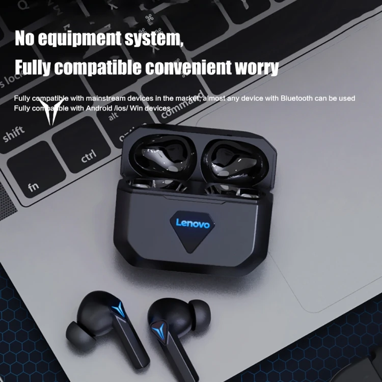 Lenovo LivePods GM6 Wireless Gaming Earphones with Charging Box audifonos ANC auriculares TWS Earbuds Noise Reduction Earphone