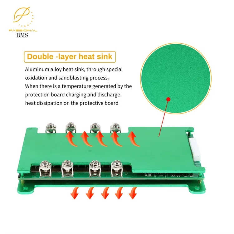 16S 48V 100 A LiFePO4 Lithium battery  BMS board 3.2V LFP PCB protection for electric vehicle ebike scooter