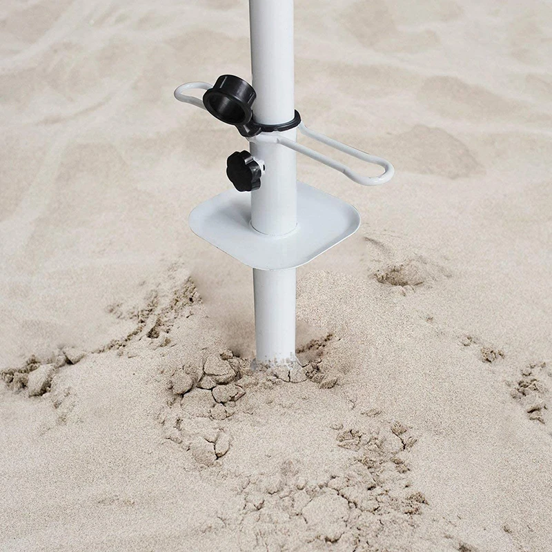 Outdoor sand ground grabber beach anchor metal stand base fishing pole holder anchor screw for umbrellas