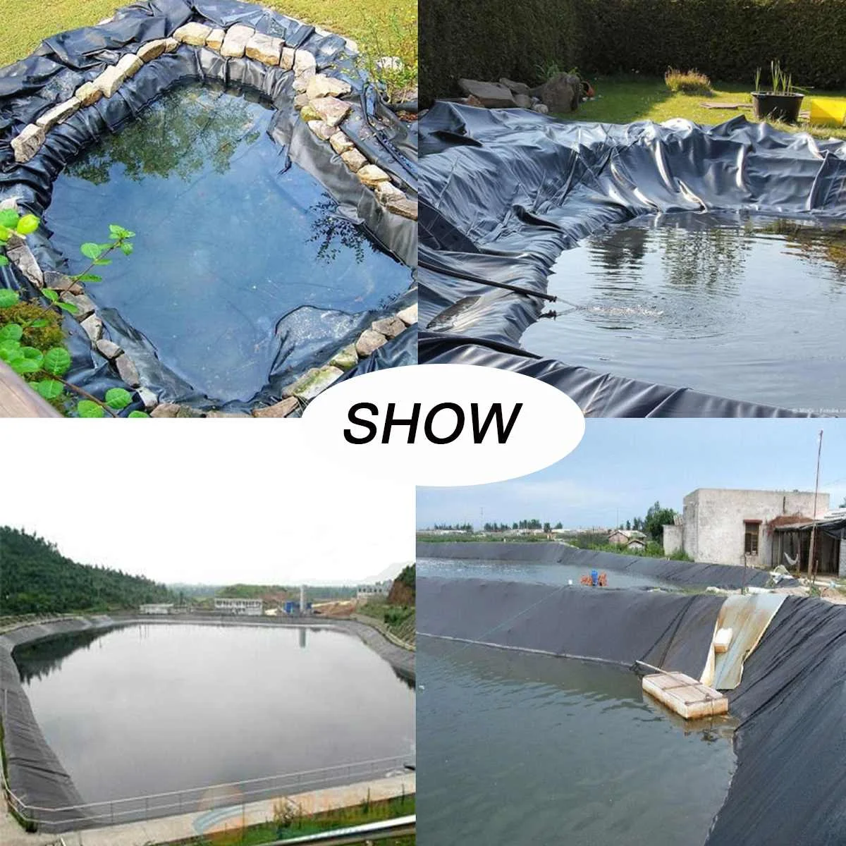 Factory Price 0.5mm 1.5mm 2mm Black Blue Fish Shrimp Pond Liner Hdpe Geomembrane Hot Sale