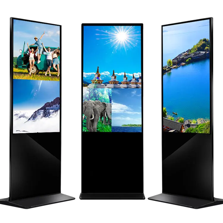 Super Slim LCD Display Advertising Player Finger Thick 49 Inch Black Silver Pixel Android White Airport Customize WIFI Windows