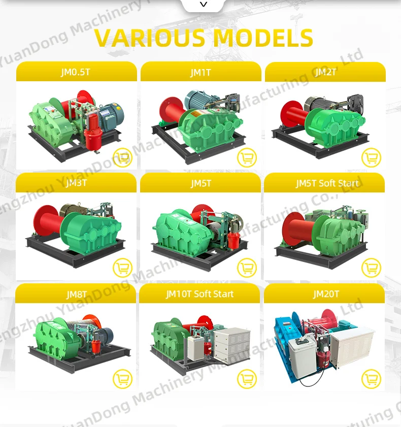 220-480V Winch Electric 1Ton Winch Hydraulic Electric Anchor Cable Pulling Winch Double Drum