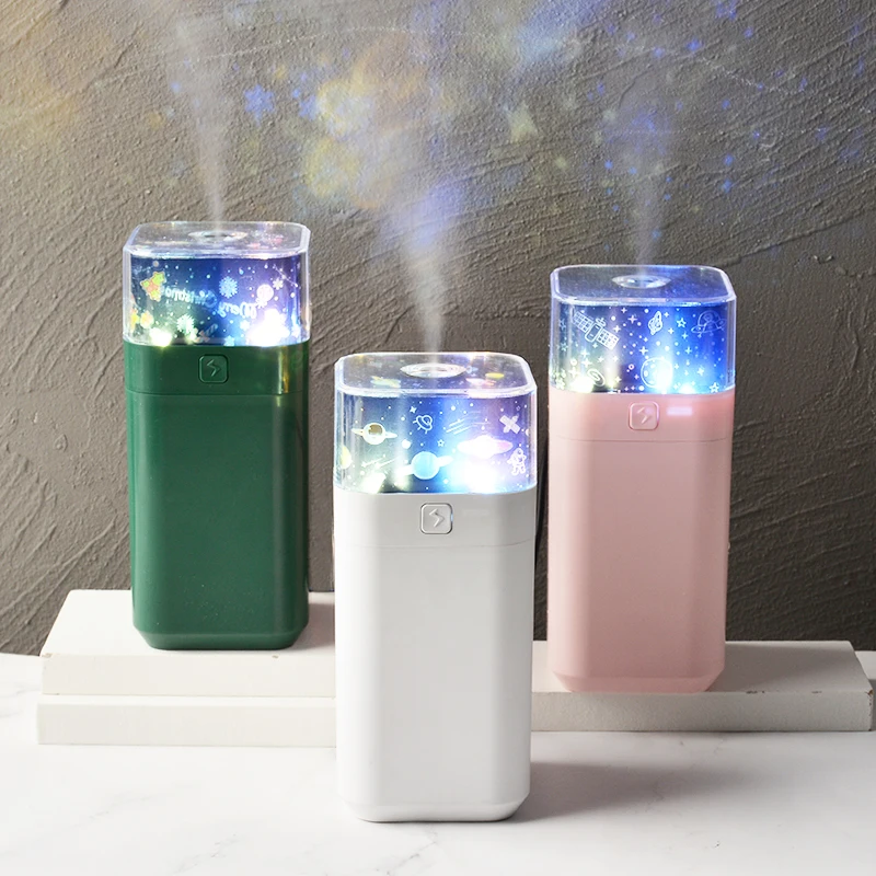 Personal Space Star Projector Night Light Home Projection Humidifier With Colors Led