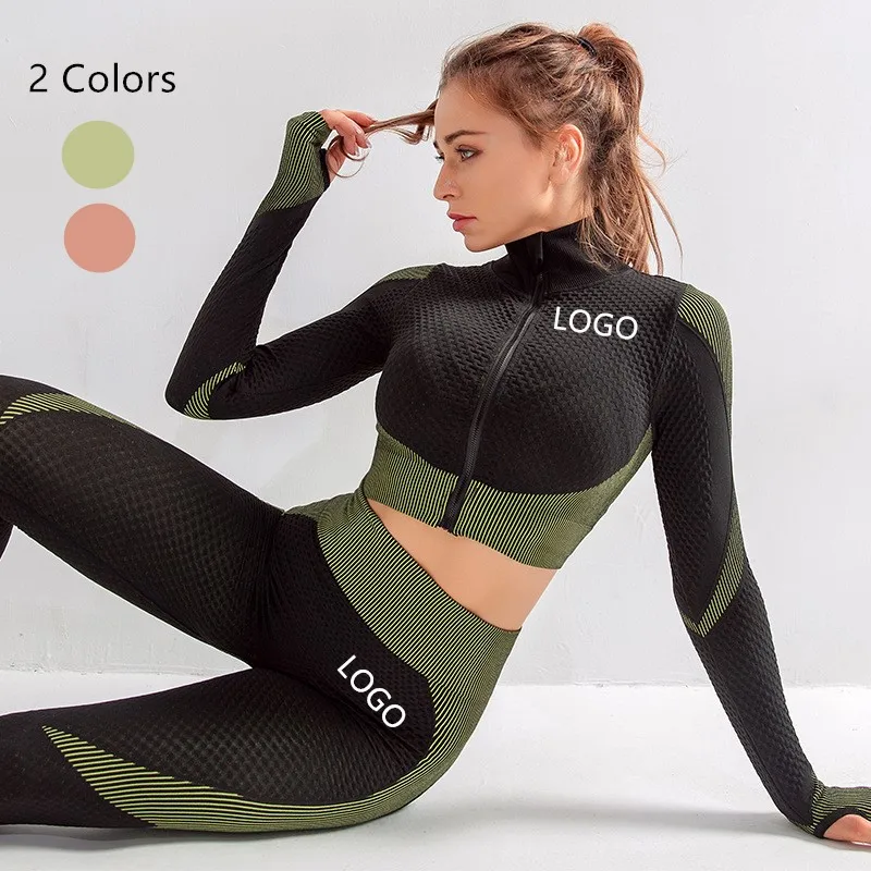 New Listing gym clothing for women two piece yoga set With New Stream Athletic Apparel