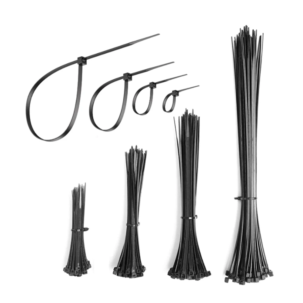 Cheap Price 2.5*100mm 4*300mm Plastic Pa66 Strap Cable Zip Ties Multi Color Self-locking Flexible Nylon Cable Tie