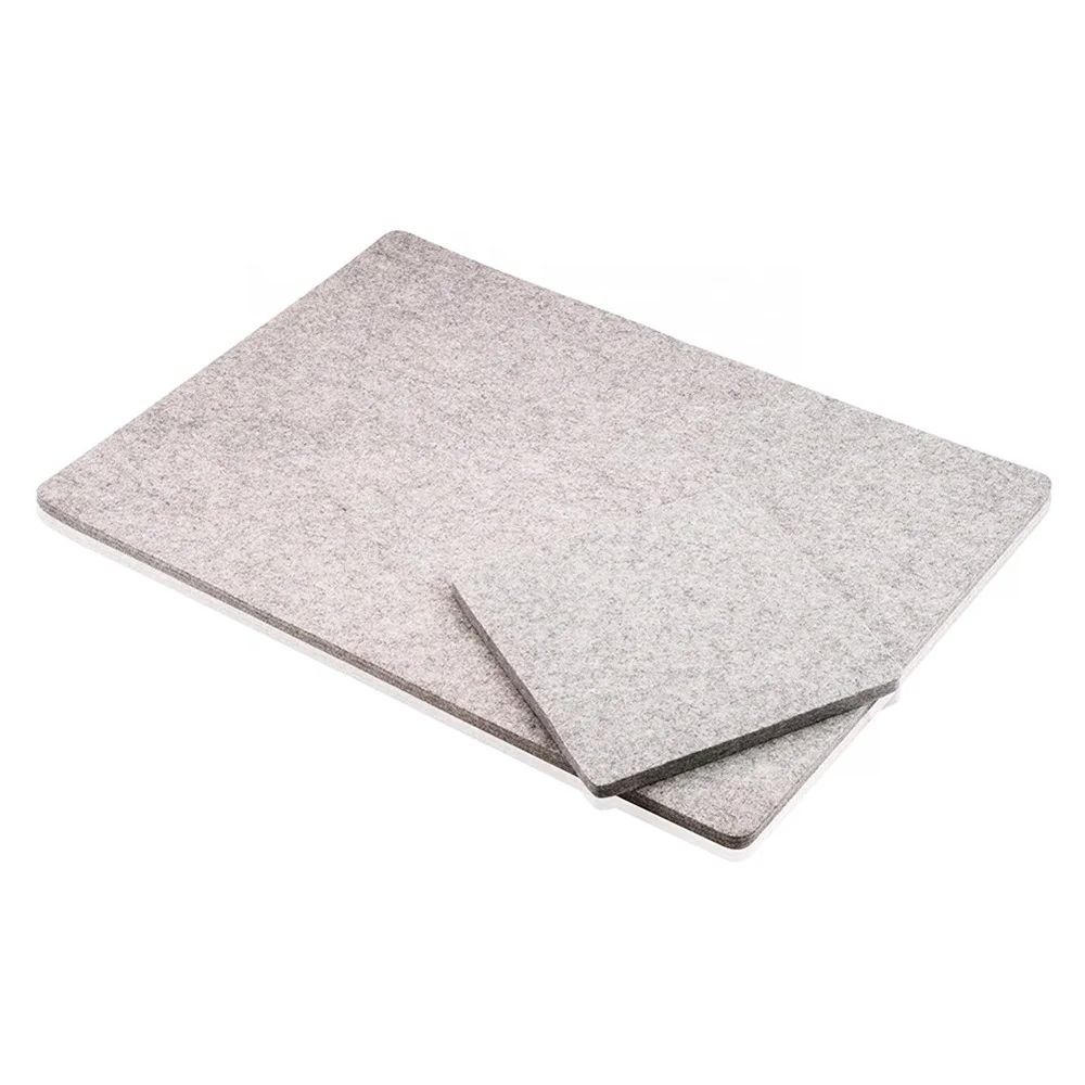 Large Size 17 x 24 inch and Portable Travel Size 9 x 9 inch Wool Ironing Mat for Quilters