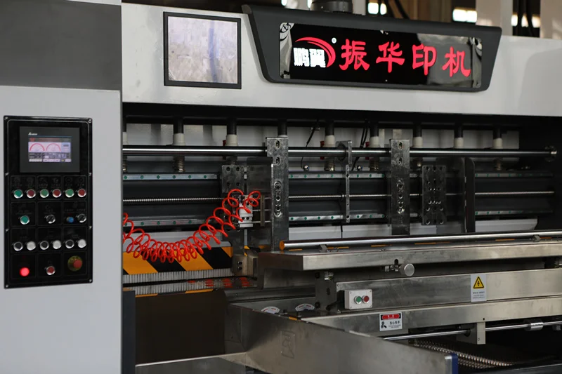 ZHENHUA SYKM Eco-friendly Product 2 Colors Flexo Printing Corrugated Cardboard Box Making Machine For Pizza