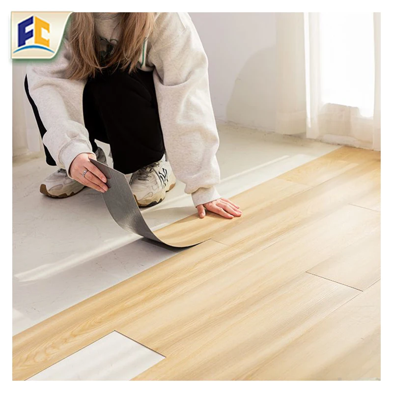 Wood & Glazed Style LVT Flooring with Lock System & Durable High-Quality PVC Tiles & Adhesive Paper Waterproof LVT Flooring