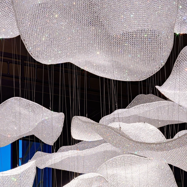 Top Selling Product Custom Luxury White Crystal Villa Hall Hotel Modern Project Crystal Chandelier