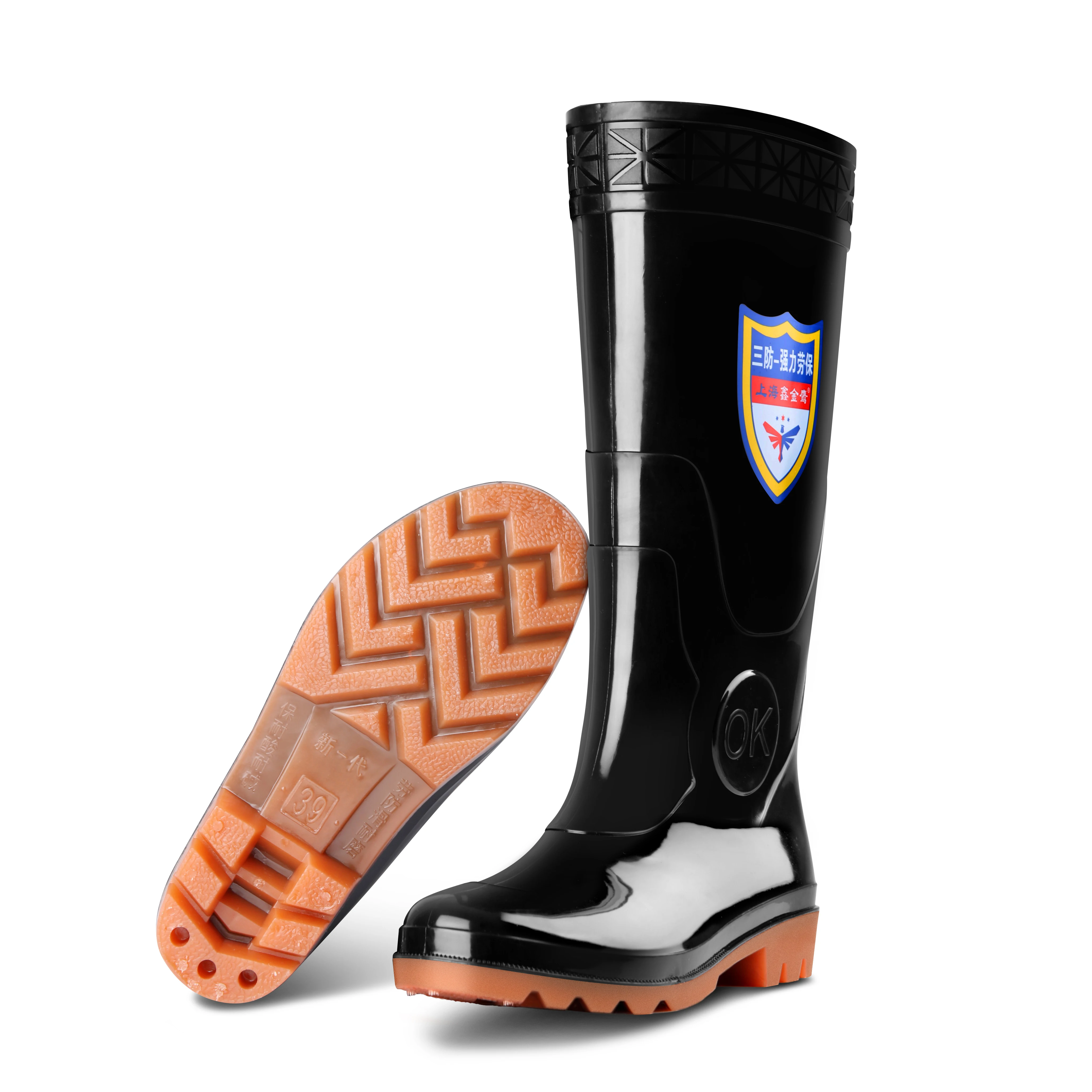 New Products Rubber Sepatu Sawah Most Popular Garden Boots Anti Slip Reusable Black PVC Farming Shoes