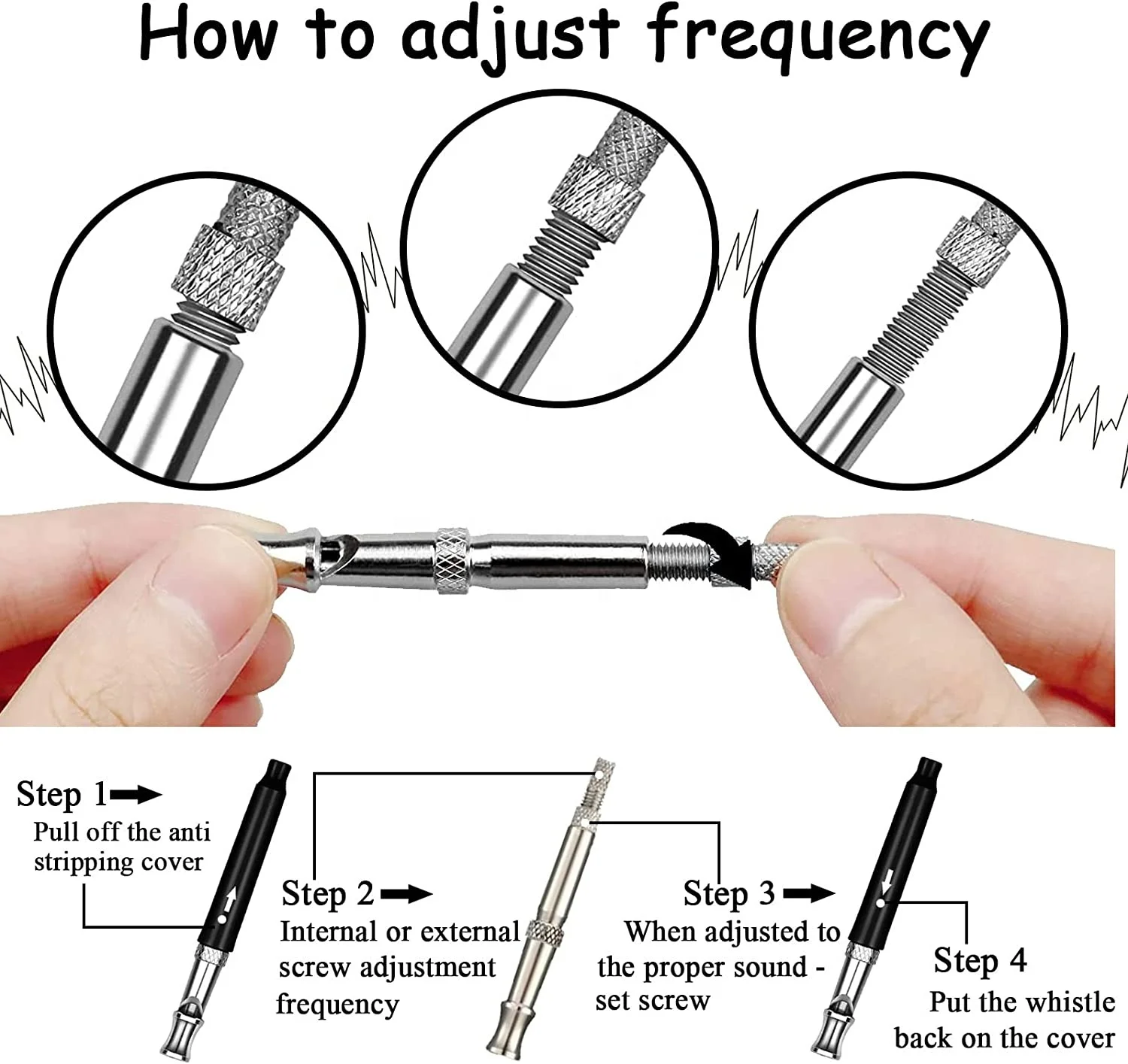 Dog Whistle correction pet dog training clicker whistle ultrasonic stainless steel buffalo horn stag stop barking dog whistle