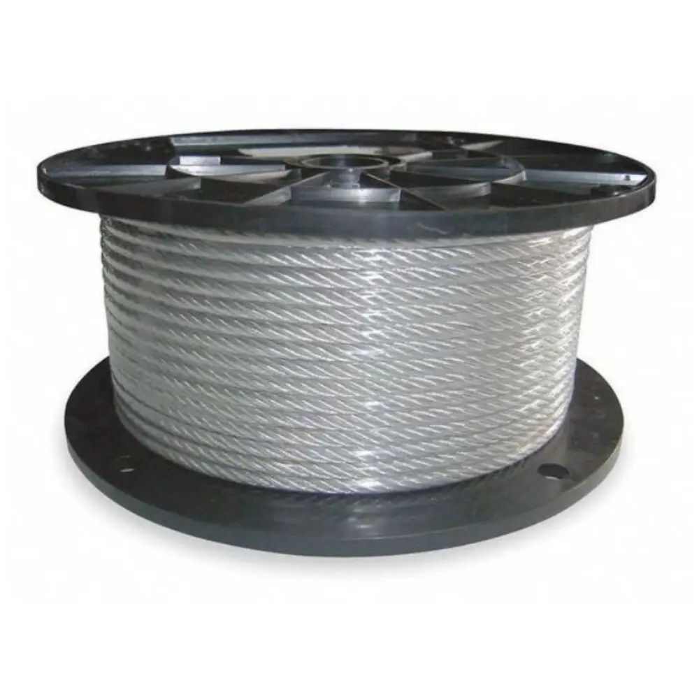 India High Quality 7x7 PVC Coated Balcony Invisible Stainless Steel Grating Wire Rope Cable