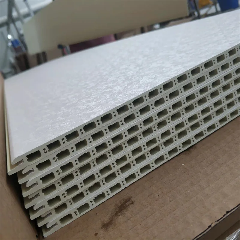 New Bathroom and Shower Wall Cladding Panels Bamboo Fiber Waterproof Ceil Decor Ceiling Panels PVC Wall Panel