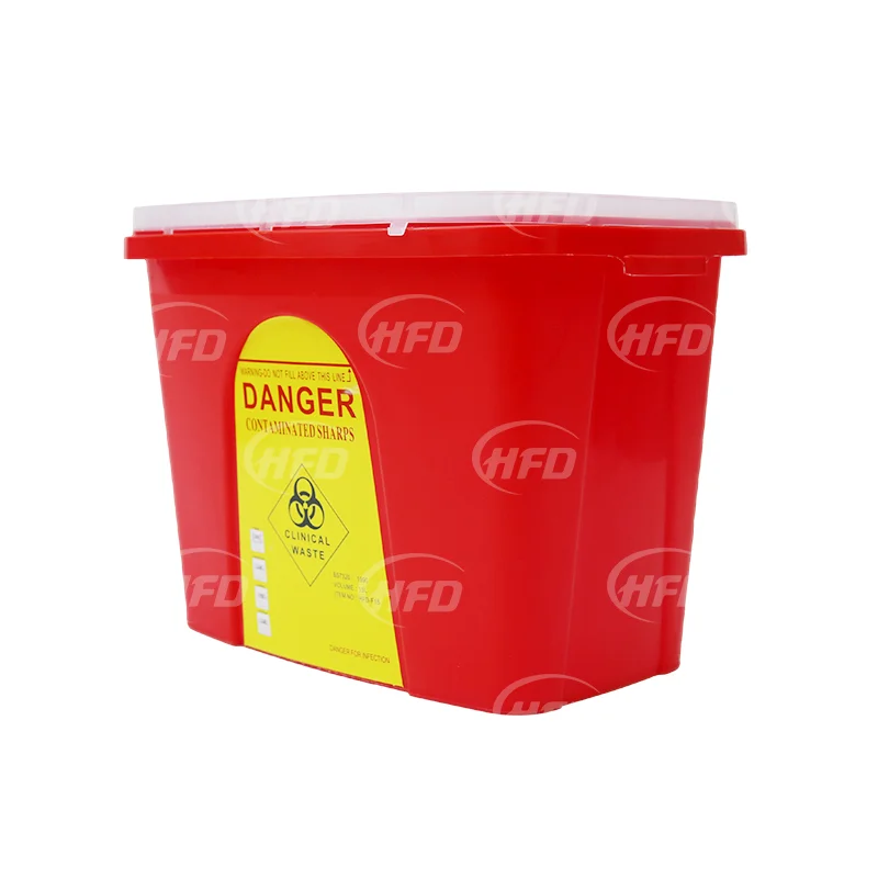 Hot Sale cheap price 15L biohazard sharp container of needle disposal with CE certificate