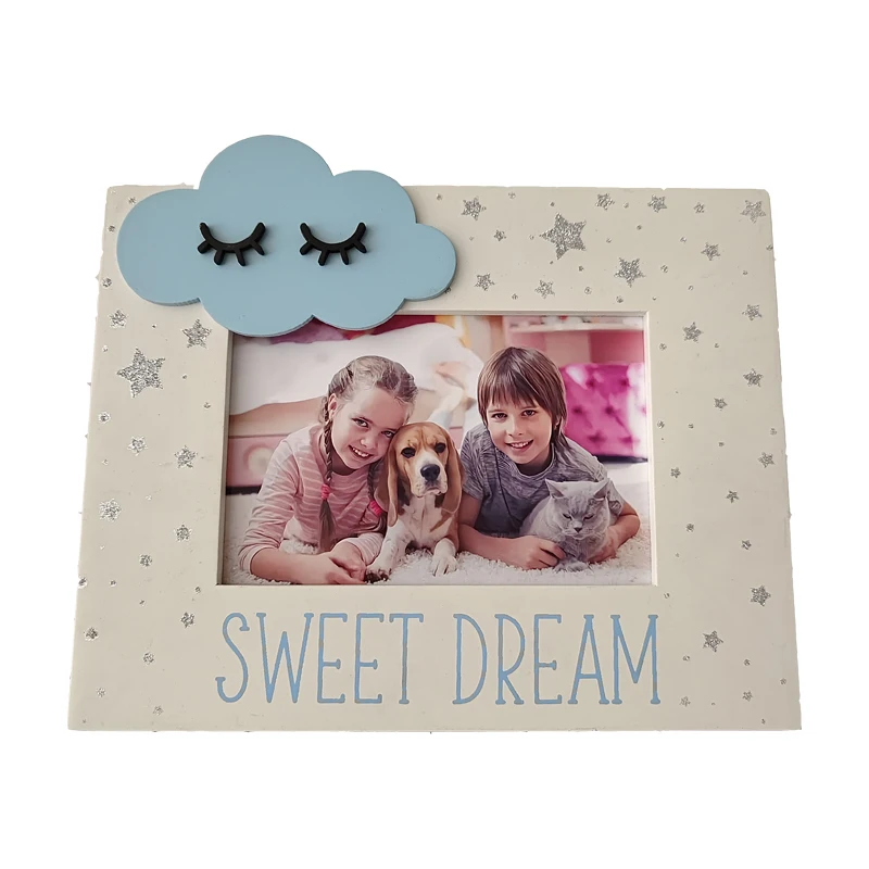 Wholesale custom high quality children wooden photo frame new creative eco-friendly baby photo frame