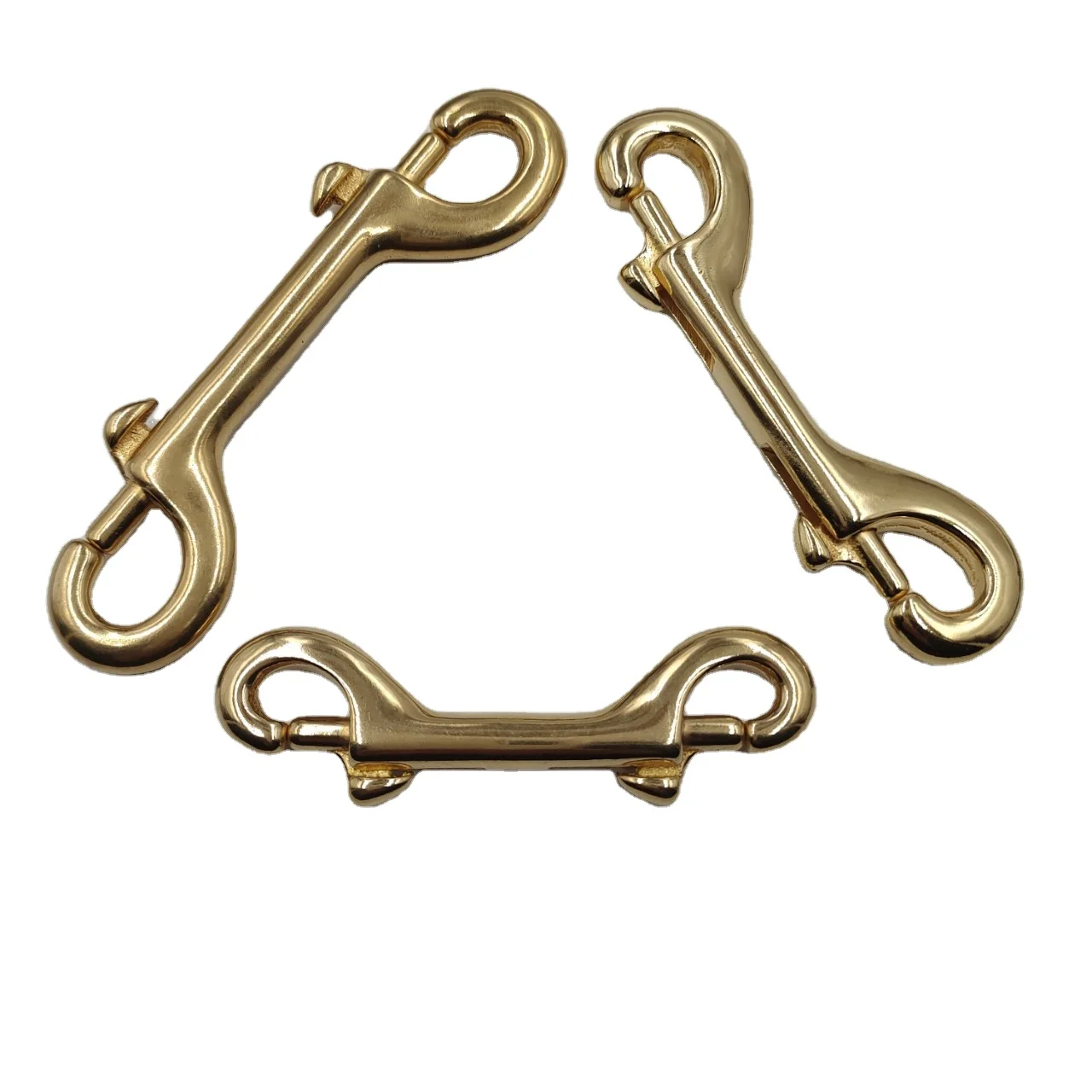 80mm hot sale clasp handbag luggage bag shoulder belt strap custom strong metal brass double end snap hook