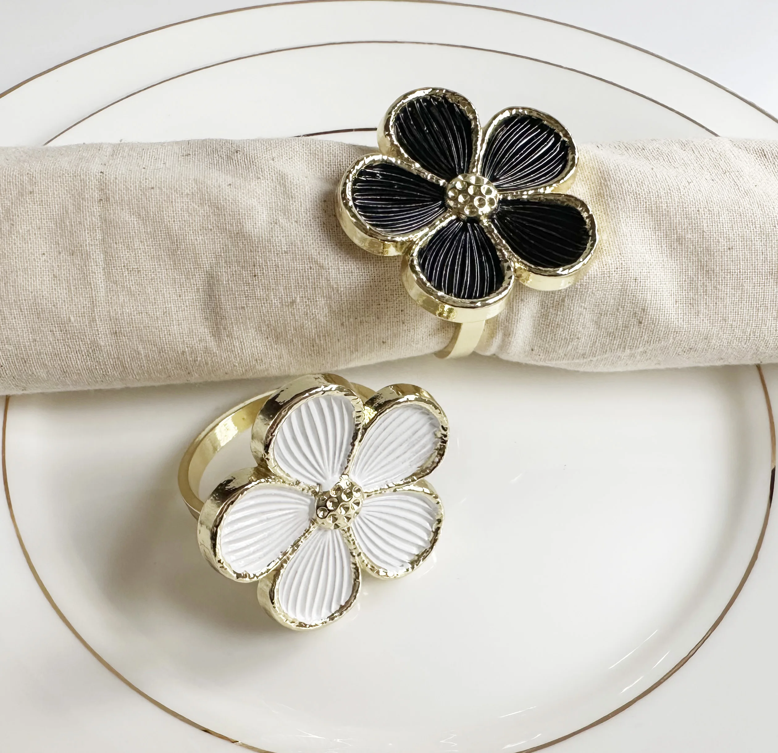 new flower napkin rings for wedding and event