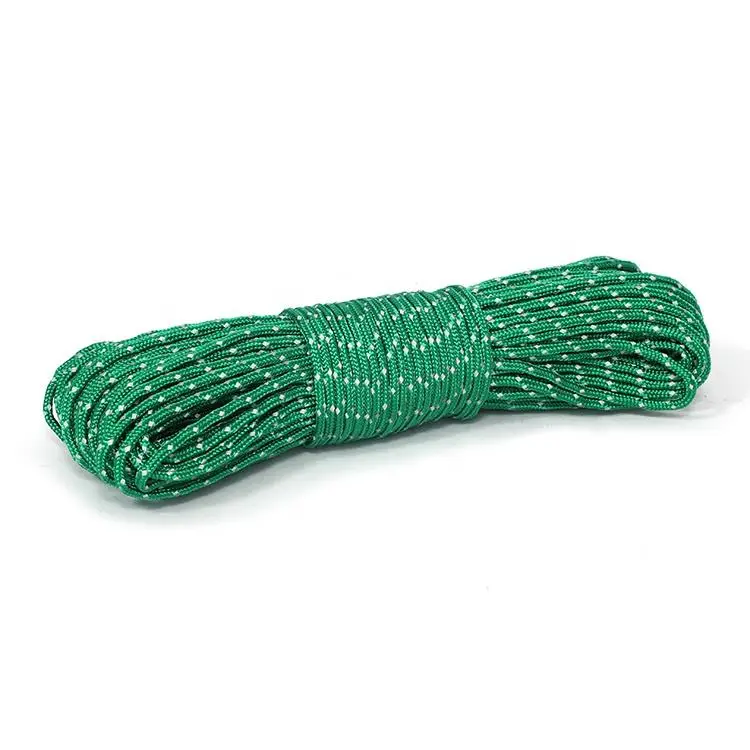 Hot selling survival reflective 550 cable tent camping lifeline 4mm 7 strand 100 foot tent basalt rope