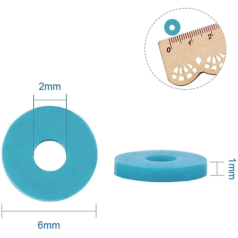 4500 Pcs Flat Round Handmade Polymer Clay Beads for Earring Choker Anklet Bracelet Necklace Jewelry Making Gifts Heishi Beads