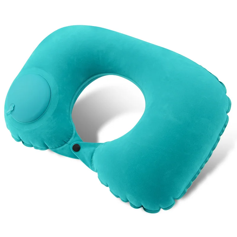 Promotional Lightweight Travel Pillow Inflatable U Shape Pillow Comfortable Car Headrest Inflatable Travel Pillow