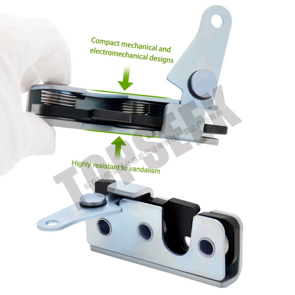 Rotary Door Latch  Auto toggle clamp latch Rotary Door Draw Lock Iron Zinc Plated Door Panel Concealed Panel Latch