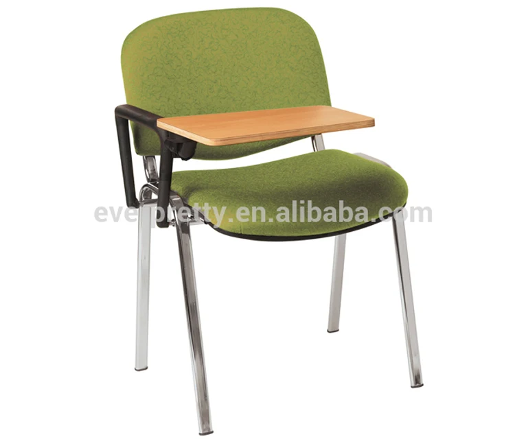 School training chairs with writing board, study chairs with tables attached