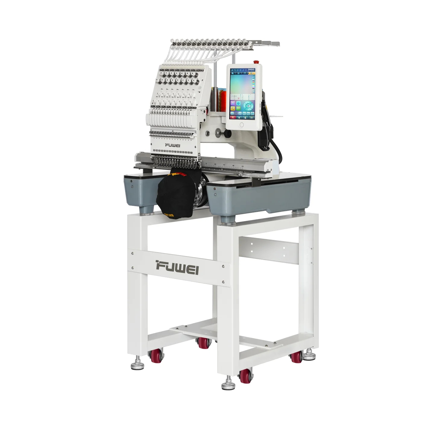 fuwei Newest single head computerized embroidery shoe machine with cap device with cheap price