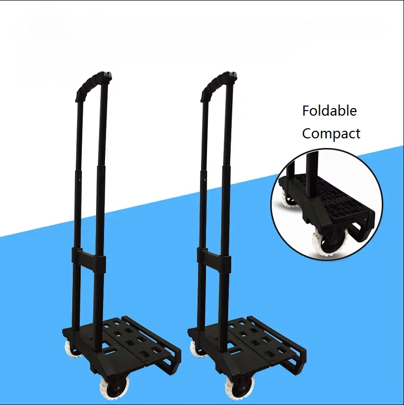 36kg Load Weight 2 Wheels Telescopic Trolley Handle Folding Luggage Trolley Cart for Ice Bag