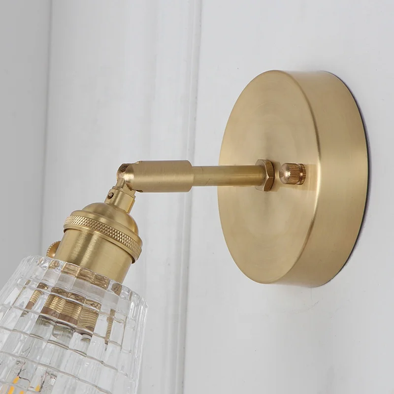 Vintage Wall Lighting Luminaire Nordic Glass Wall Lamp Mirror Light American Japan E27 LED Wall Sconces for Bedroom Bathroom