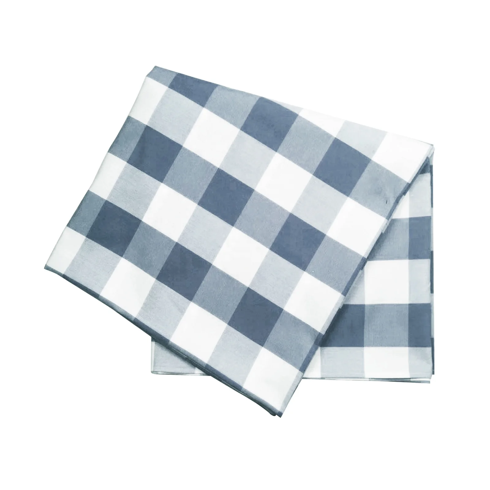 Everyday Table Cover Factory Wholesale Tablecloth White Blue Plaid Table Cloth
