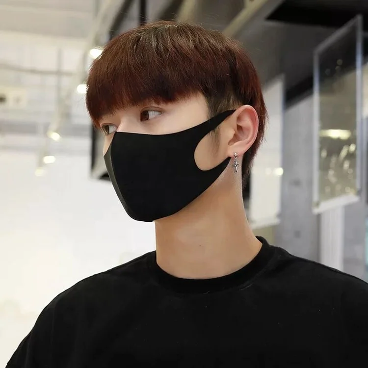 
Custom maskes with logo ice silk fashion facemask reusable and washable wholesale cheap black adult dust designer party maskes 