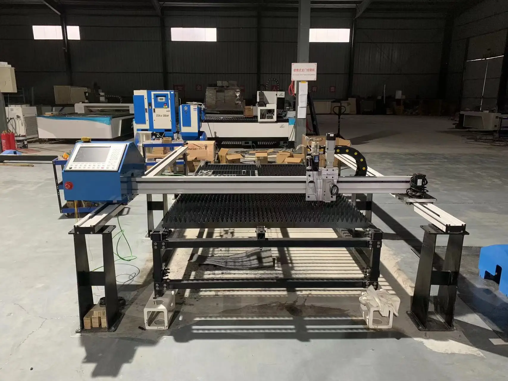 Portable gantry laser cutting machine fully up gradedcan be connected to computer  no black residue no secondary processing