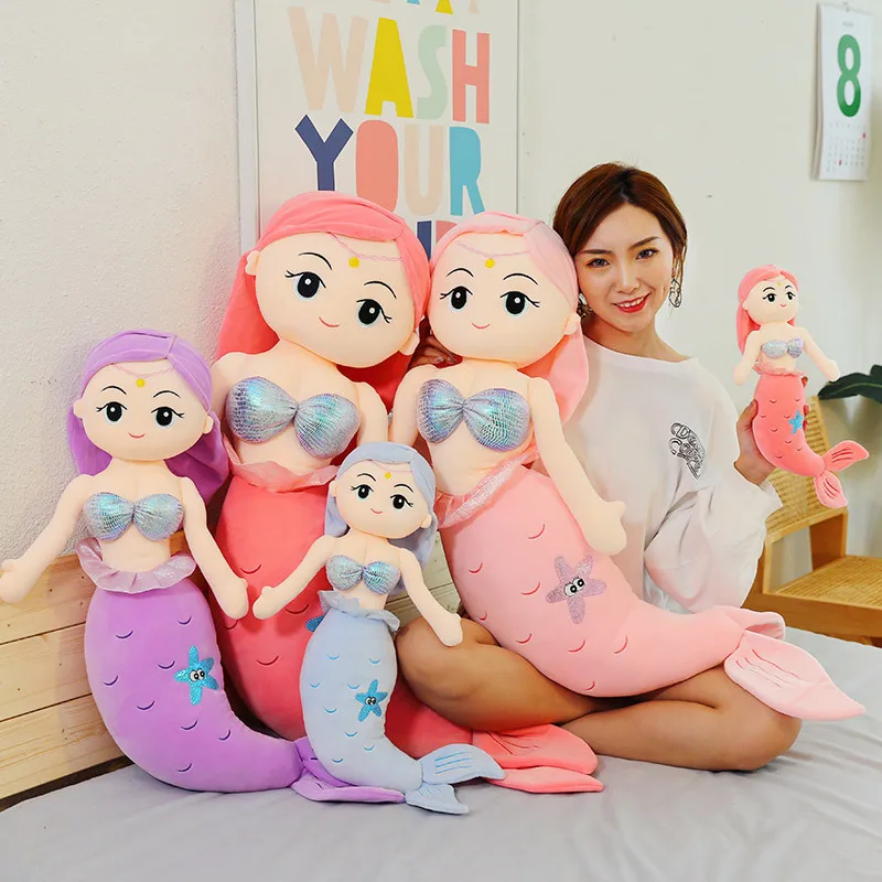 Hot sale Soft Lovely Fish Tail Toy Princess Doll Mermaid Plush Pillow Presents for Kids