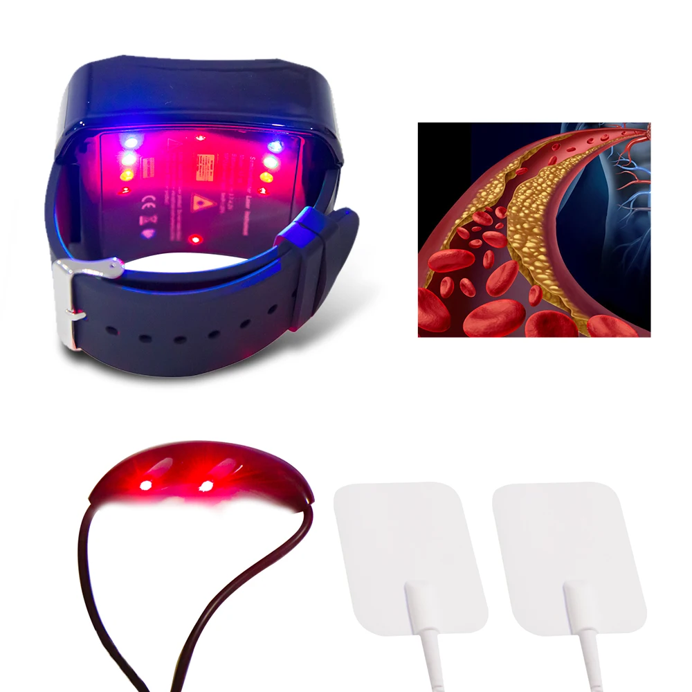 Laser Therapy Watch with Four Colors Used to treat diabetes, hypertension and hyperlipidemia Alleviating stroke symptoms